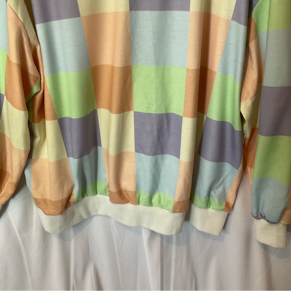 SHEIN Curve Womens Plus Size Long Sleeve Size 2X Checkered Squares - Picture 4 of 8